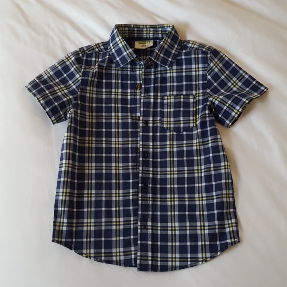 Crazy 8 Plaid Button Short Sleeve Tee